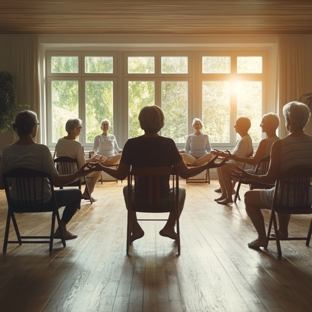 Йога на стільці для людей з обмеженою рухливістю